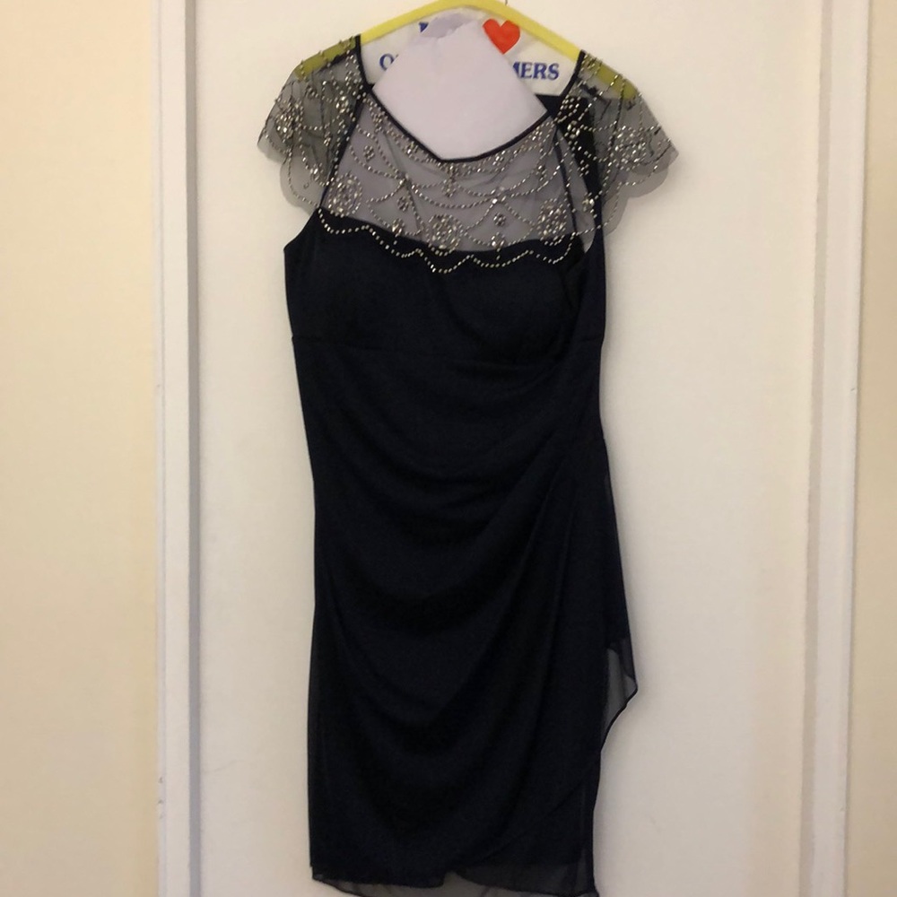 navy blue stone detailed dress size 16